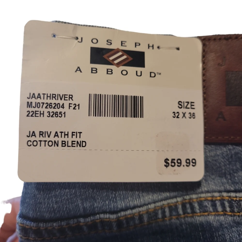 NWT Joseph Abboud Athletic Fit Jeans 32 x 36 - Picture 9 of 10